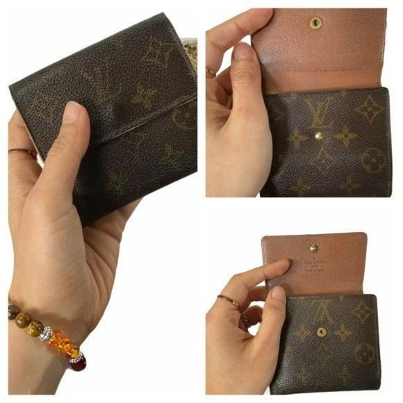 Authentic Louis Vuitton Wallet Portefeiulle Elise Trifold Monogram LV Vintage - Picture 9 of 13